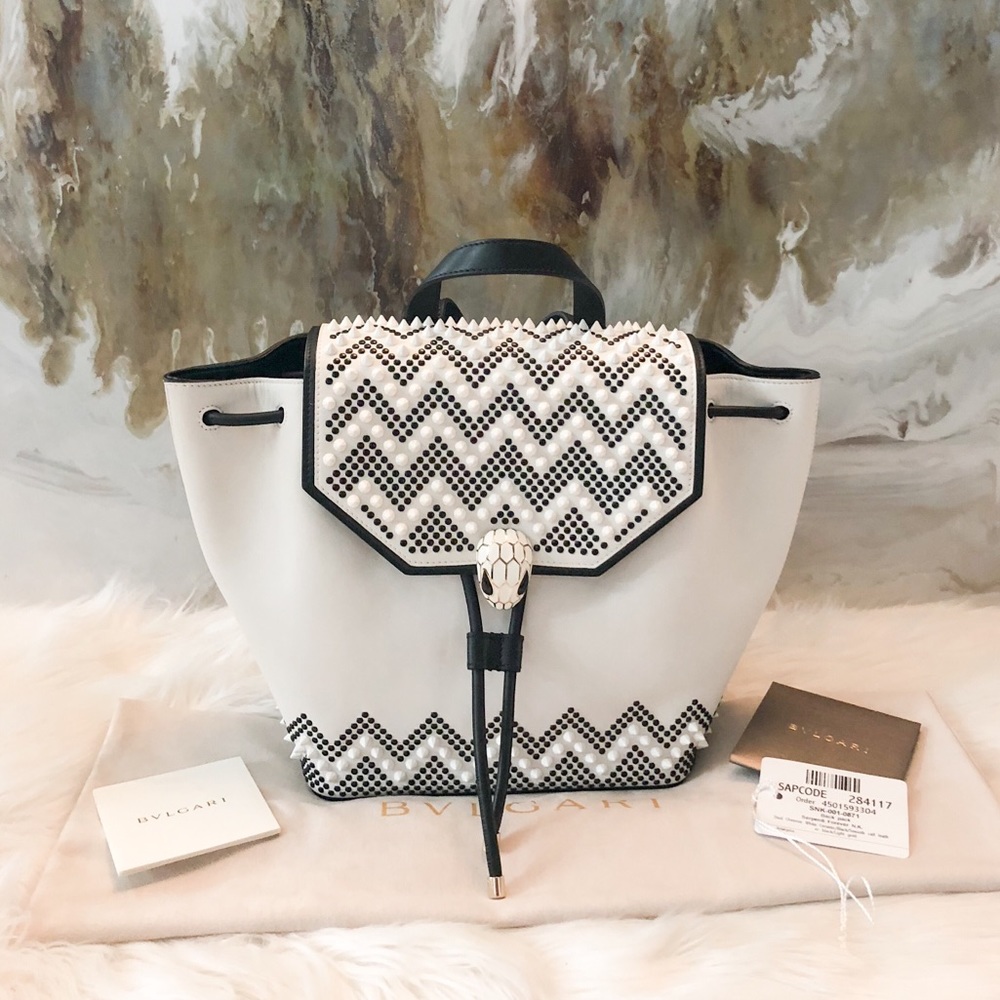 Bvlgari Nicholas Kirkwood White Serpenti Backpack - Picture 2 of 8